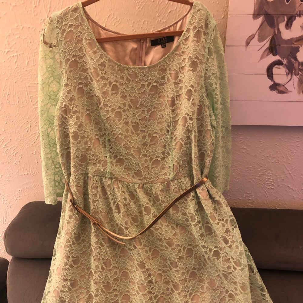 3/4 Length Sleeve Lace Dress